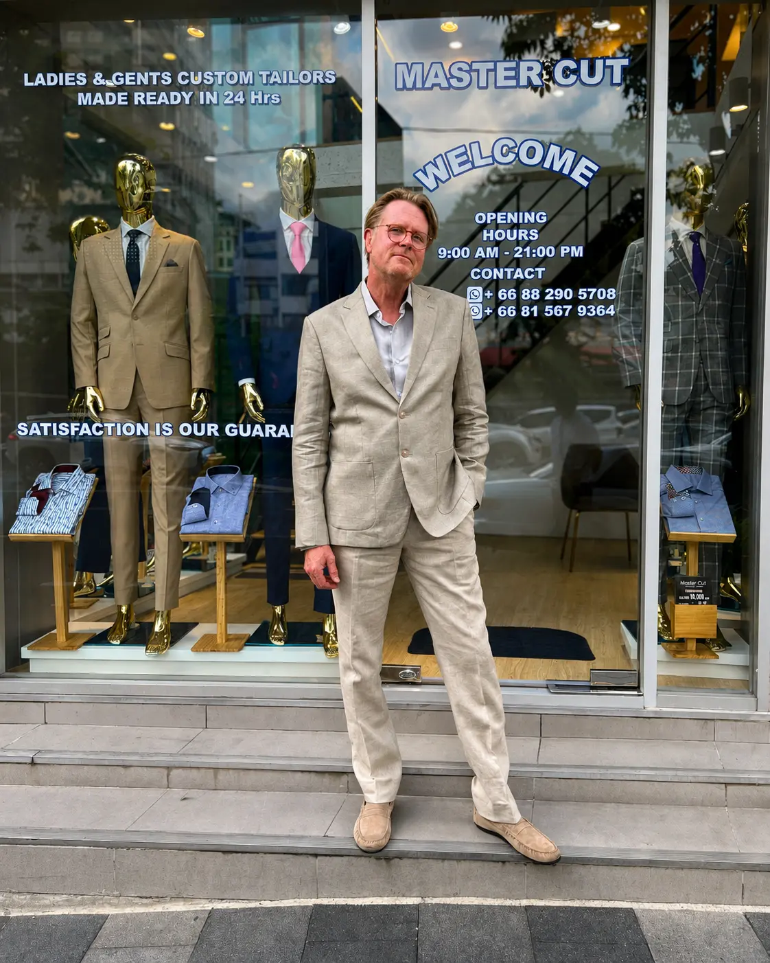 Beige Linen at the Shopfront